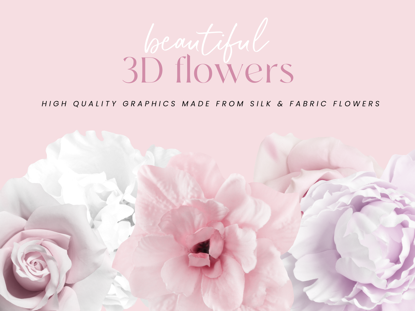 3D Flowers PNG Clipart - Design Pixie