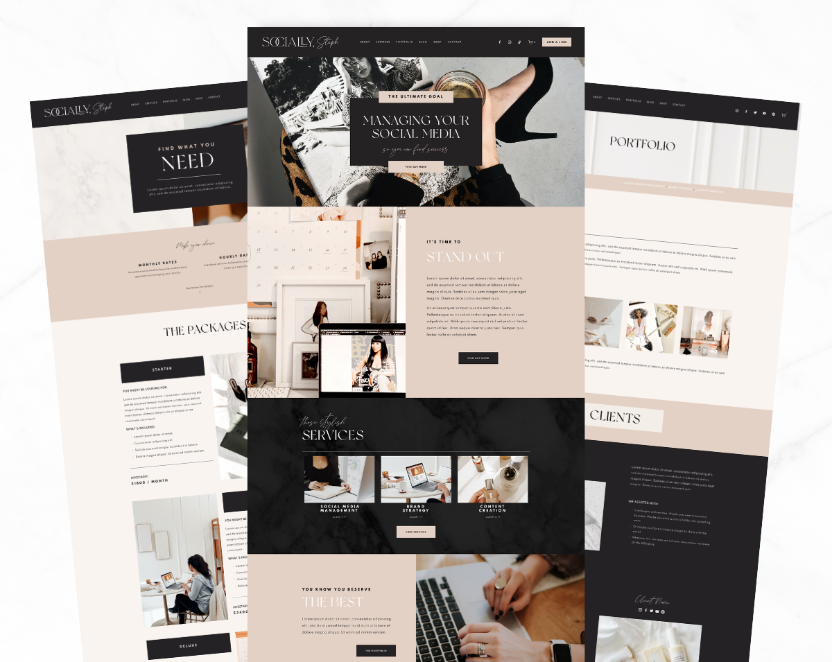 Socially Steph Squarespace Template