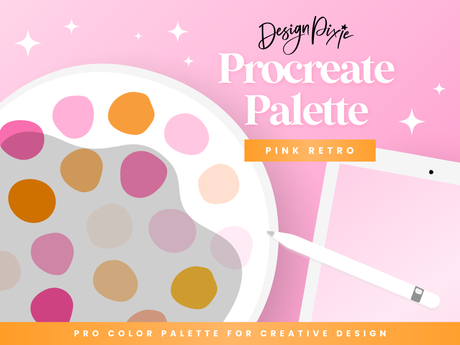 Procreate Color Palette - Pink Retro - Design Pixie