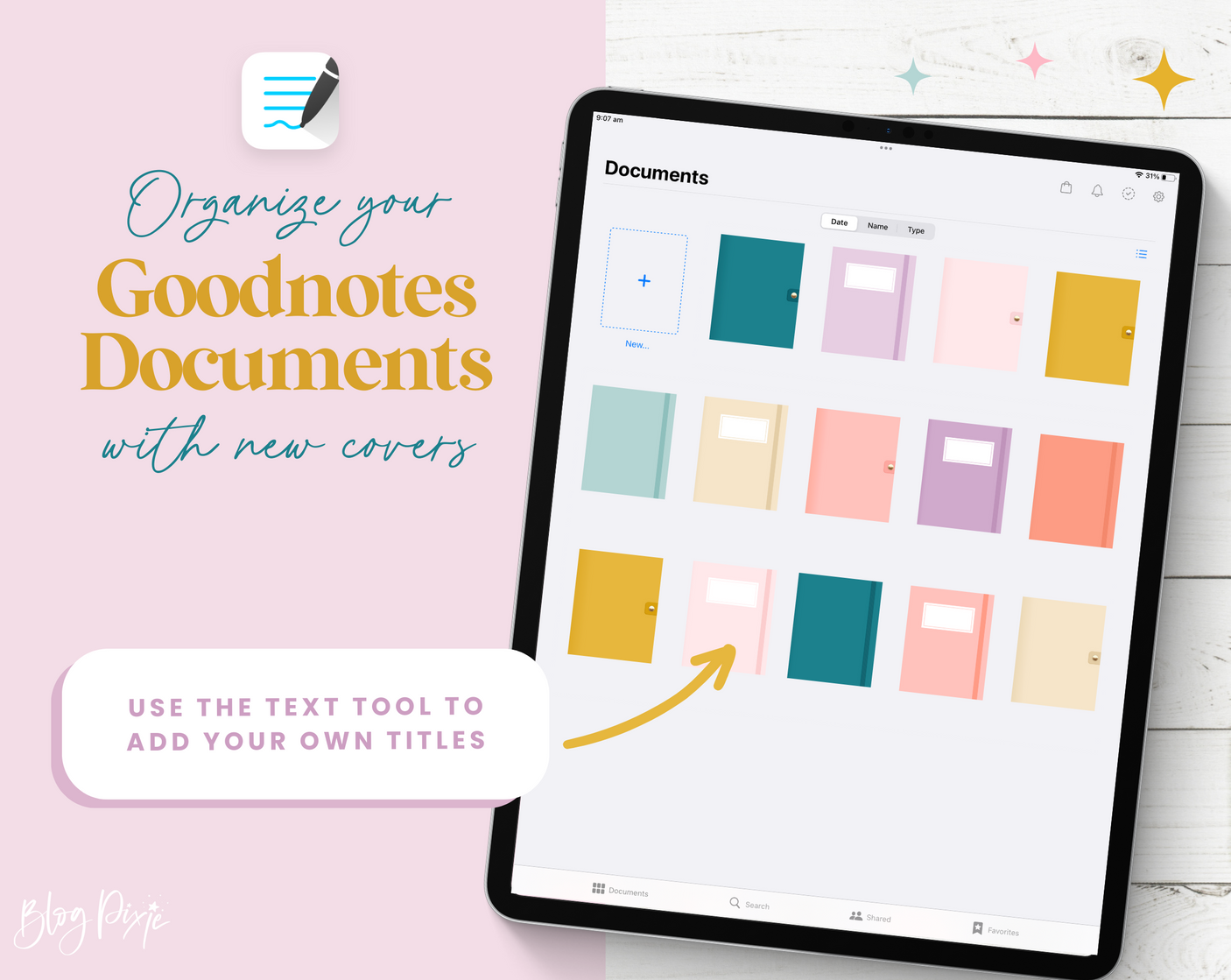 Pastel Rainbow Digital Notebook Covers - Design Pixie