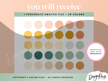 Procreate Color Palette - Retro - Design Pixie