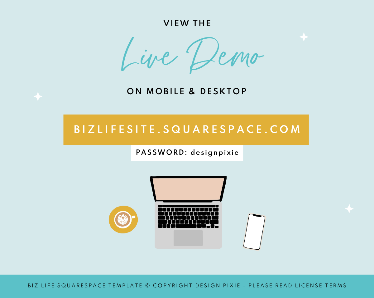 Biz Life Squarespace Template