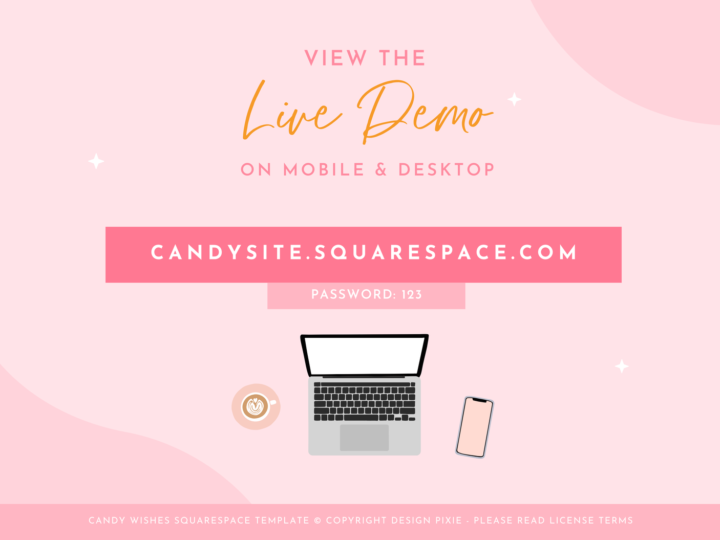 Candy Wishes Squarespace Template