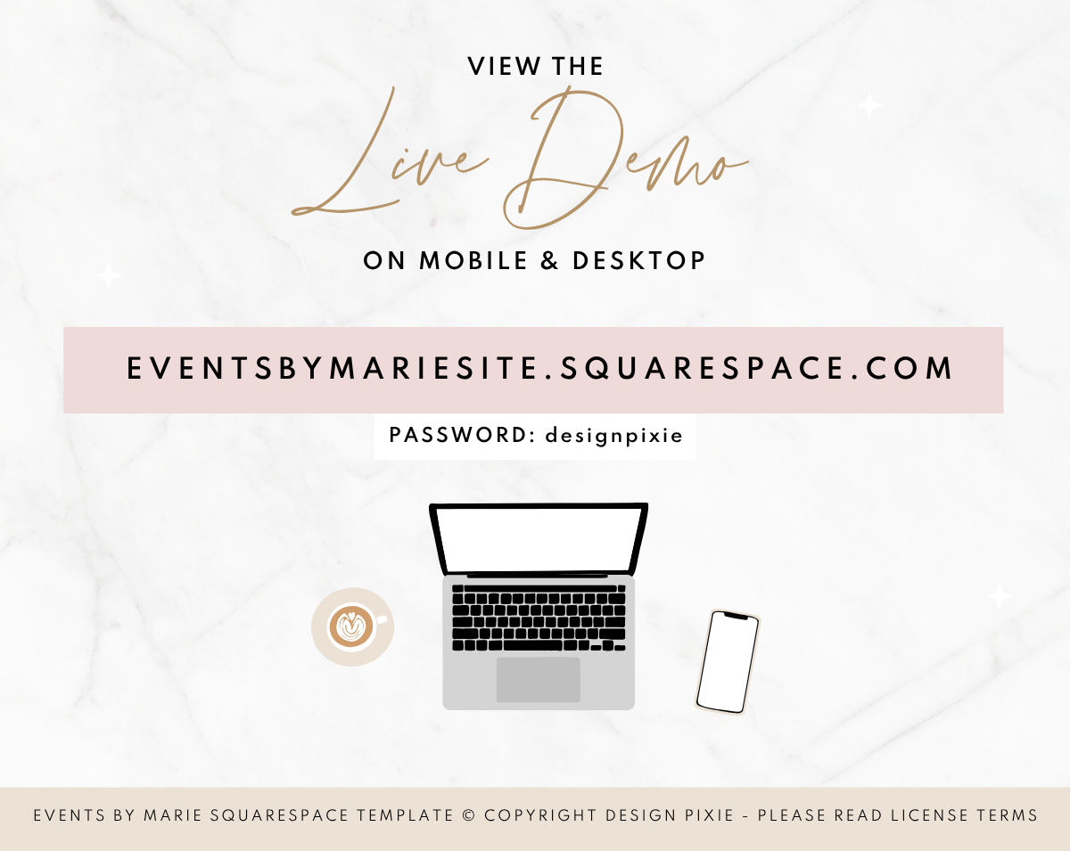 Events By Marie Squarespace Template