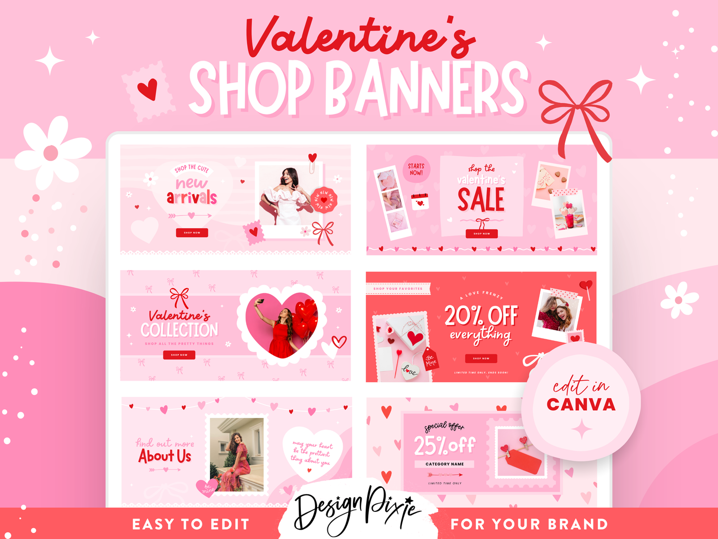 Valentines Shopify Banner Templates