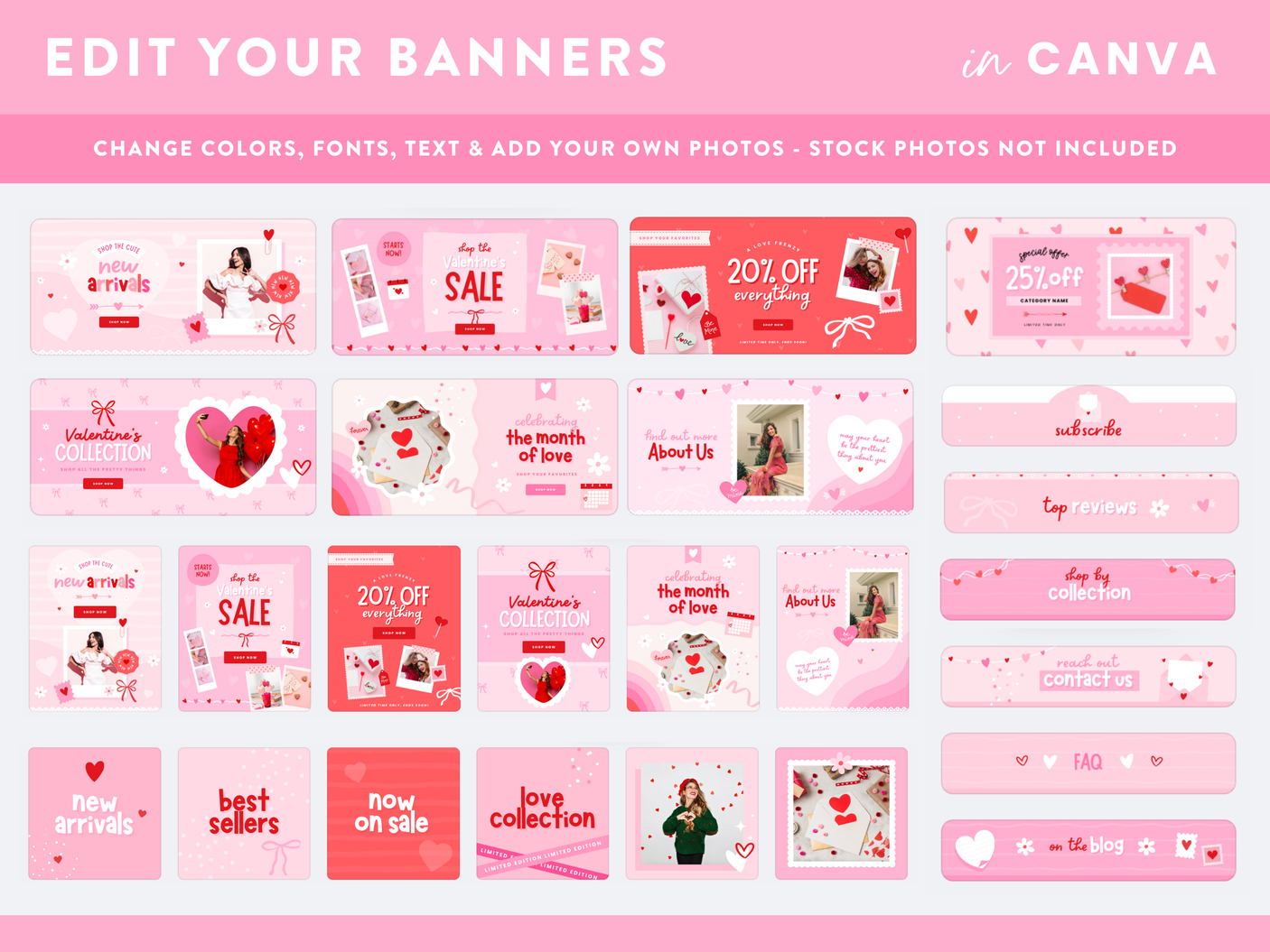 Valentines Shopify Banner Templates