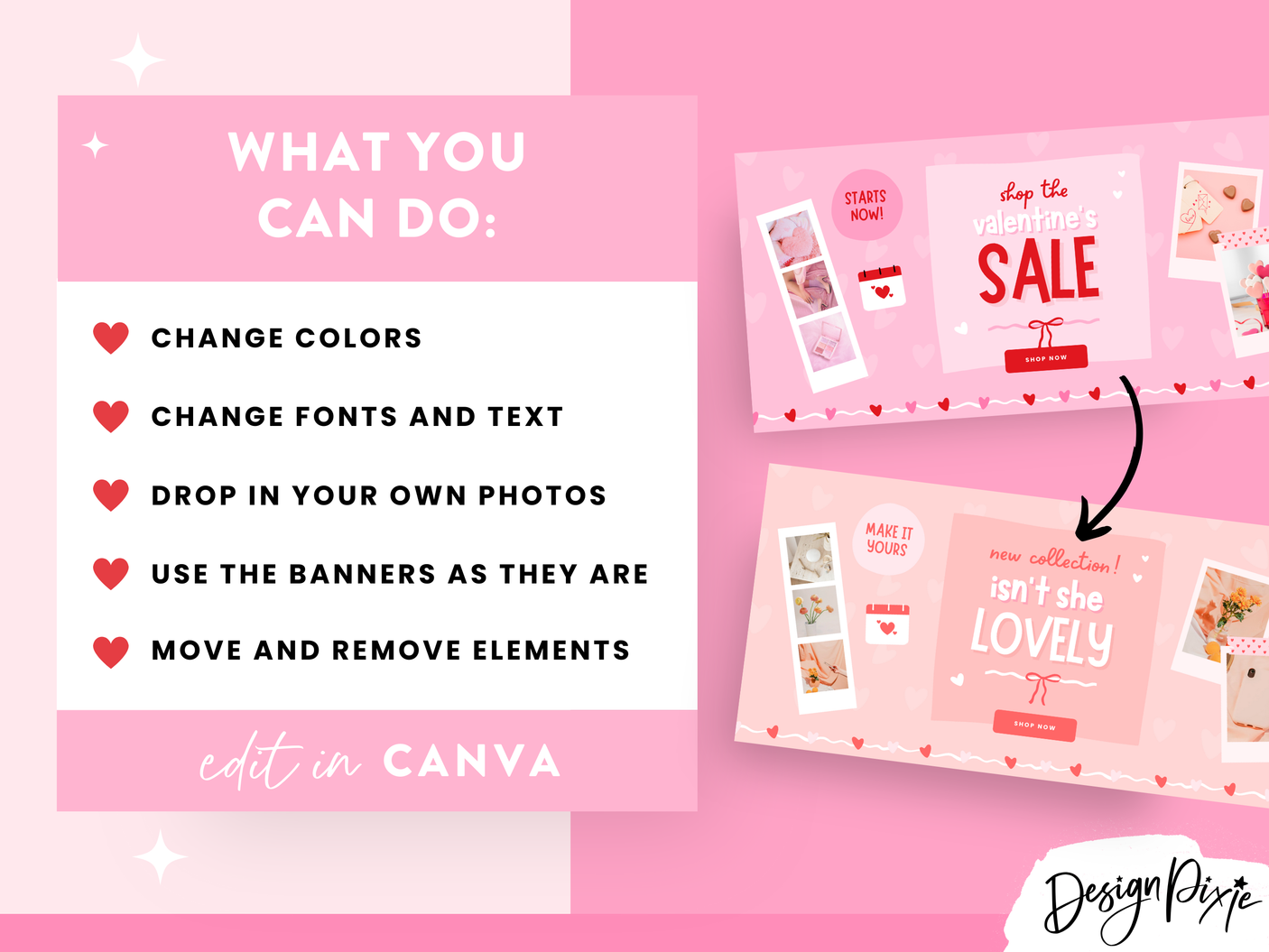 Valentines Shopify Banner Templates