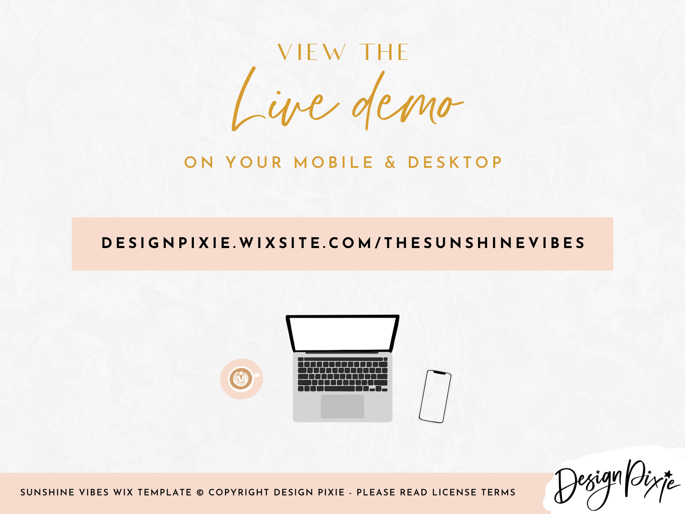 Sunshine Vibes Wix Template