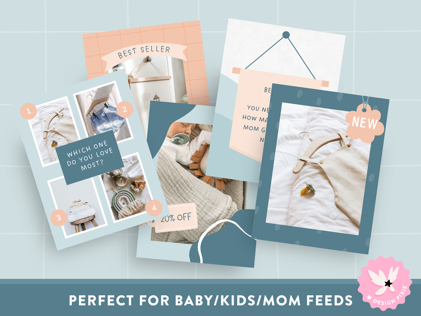 Baby Blue Instagram Templates