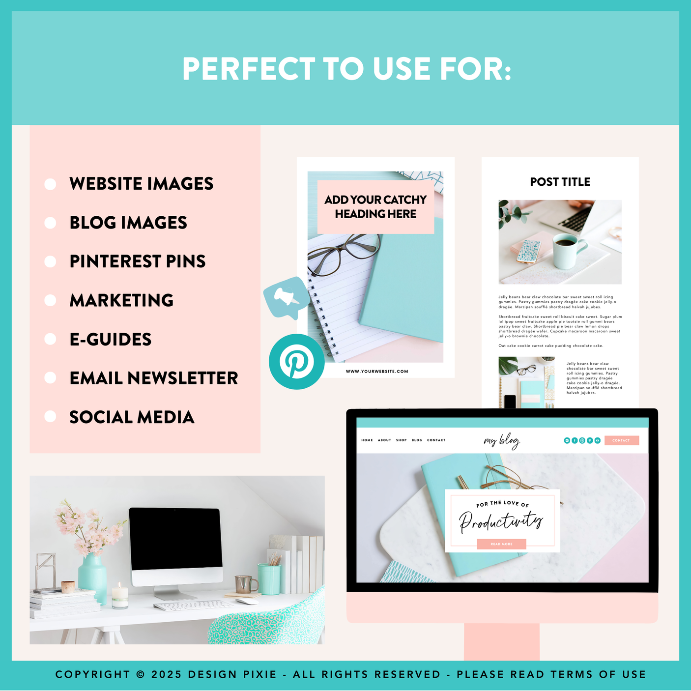 Blue Workspace Stock Photos