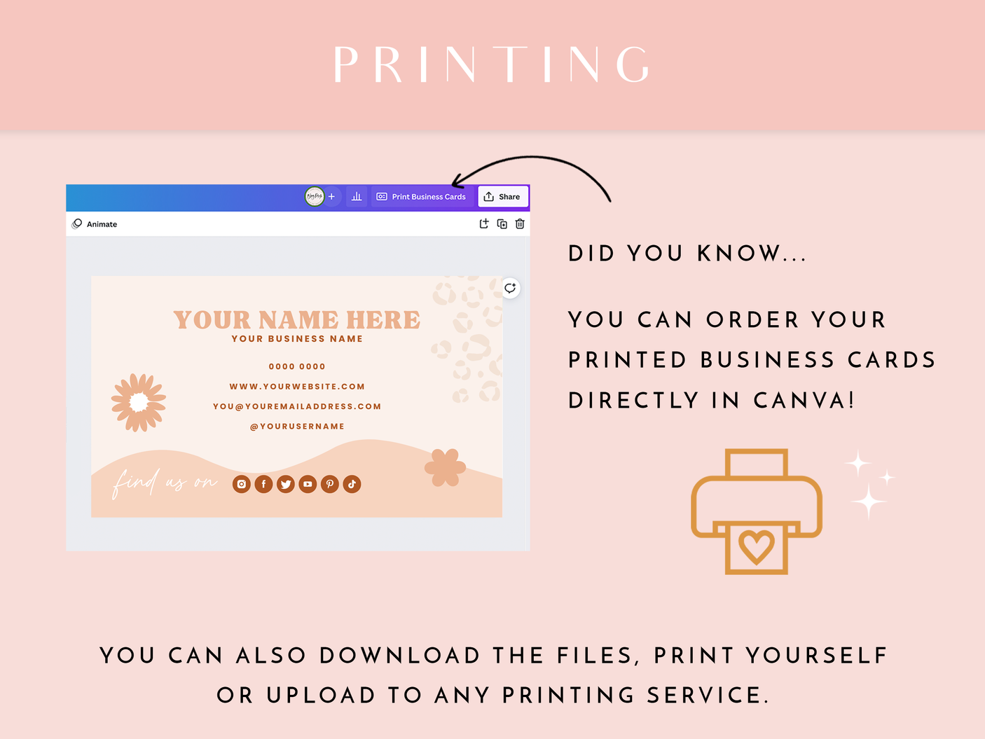 She's So Boho Business Card Template - Design Pixie