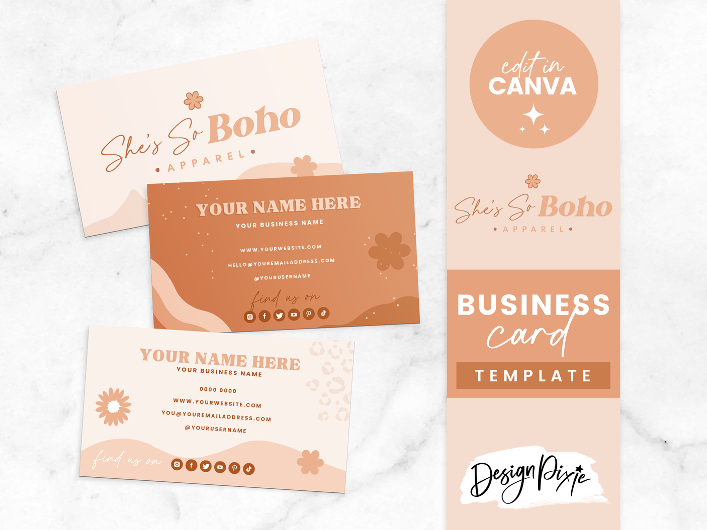 She's So Boho Business Card Template - Design Pixie