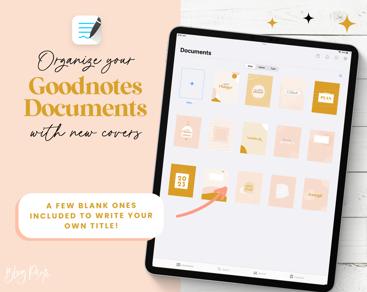 Digital Planner Covers - Sunshine Patterns - Design Pixie