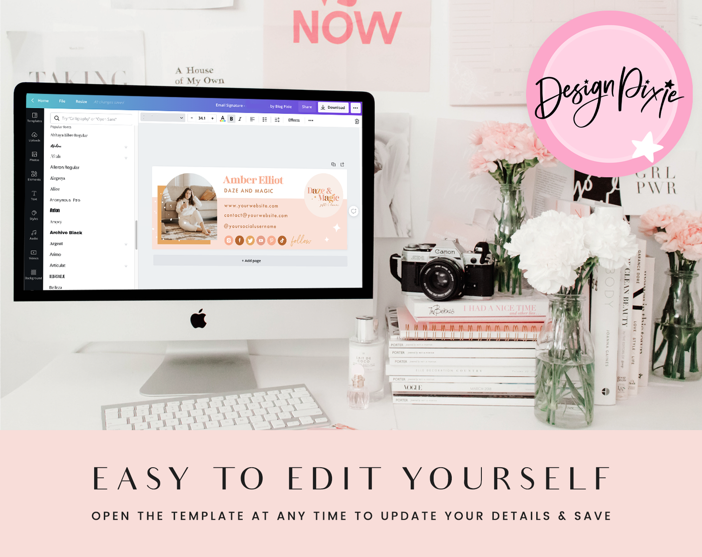 Daze And Magic Email Signature Template - Design Pixie