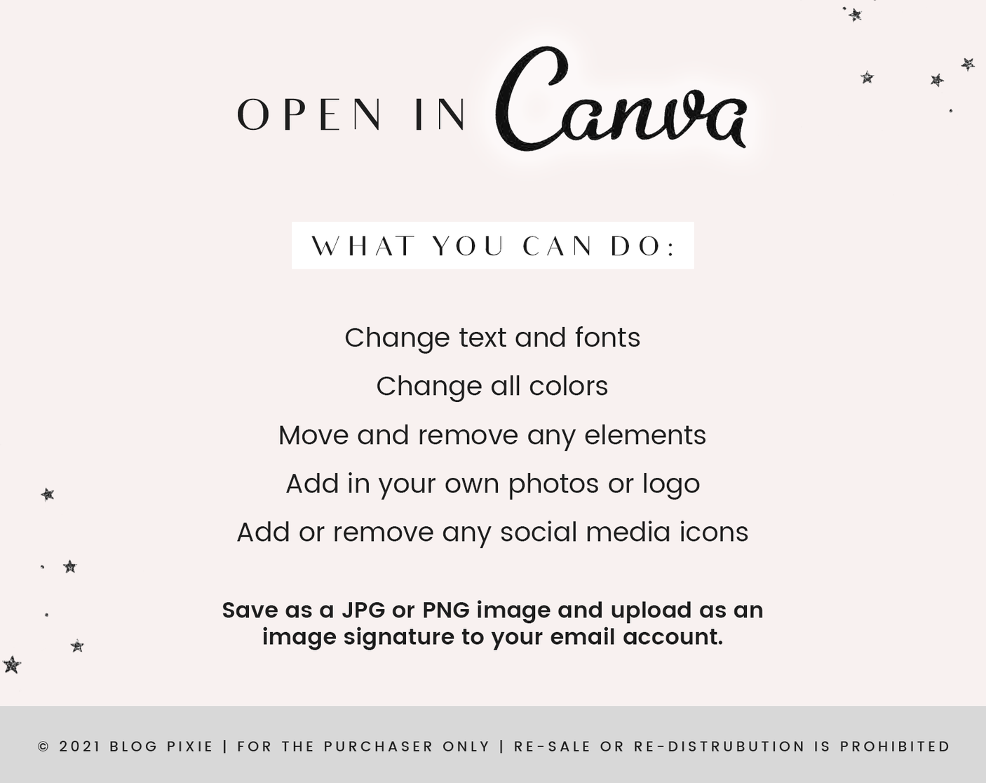 Blush Wonder Email Signature Template - Design Pixie