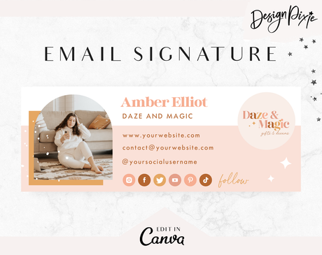 Daze And Magic Email Signature Template - Design Pixie