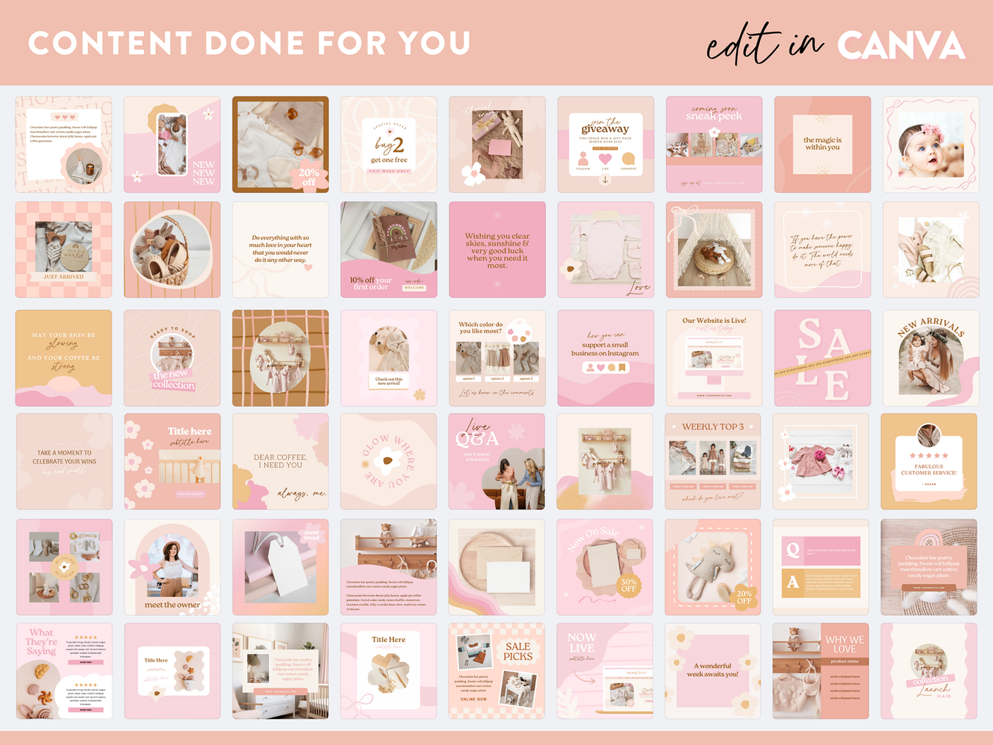 Boho Floral Instagram Templates