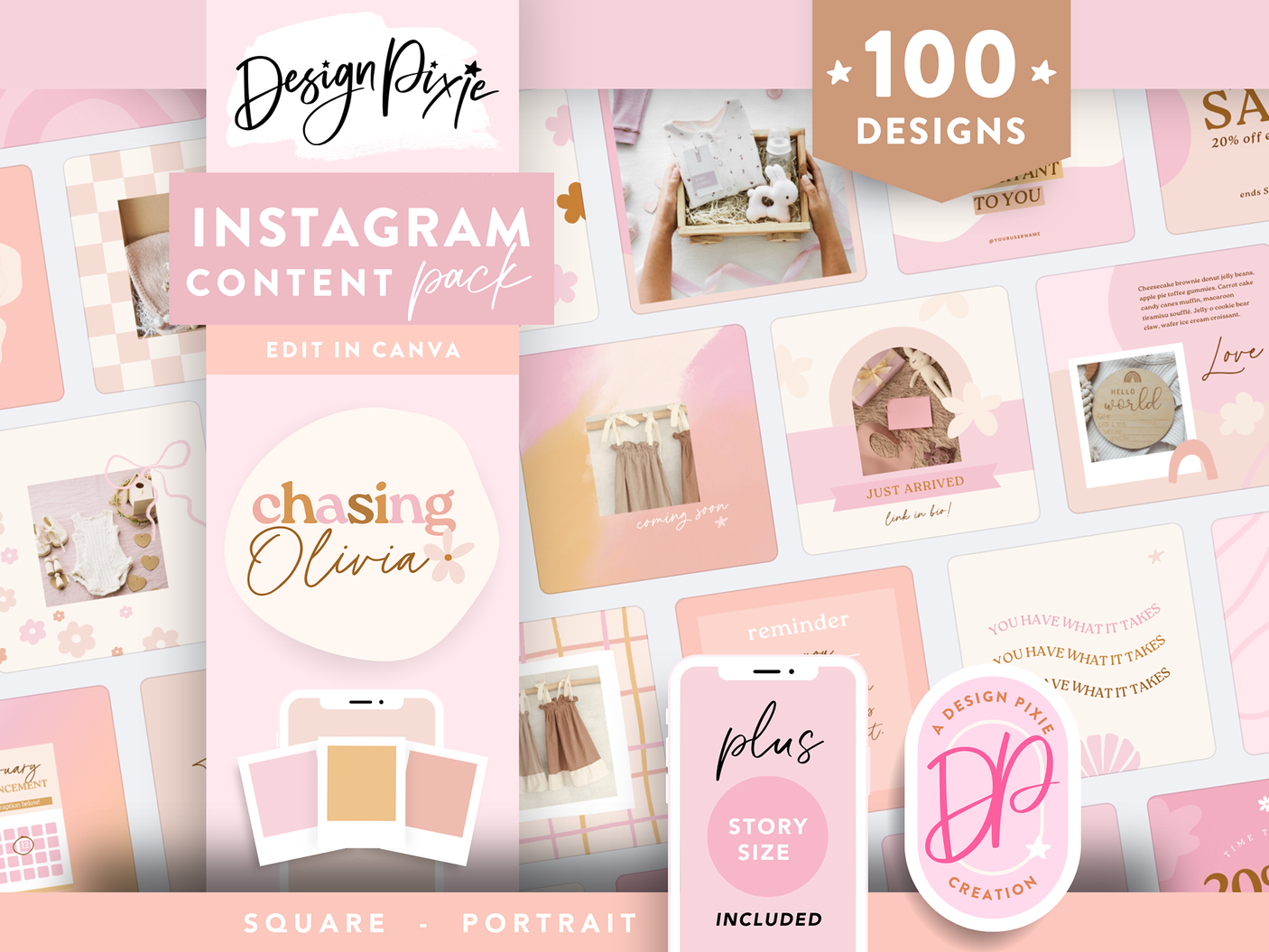 Boho Floral Instagram Templates