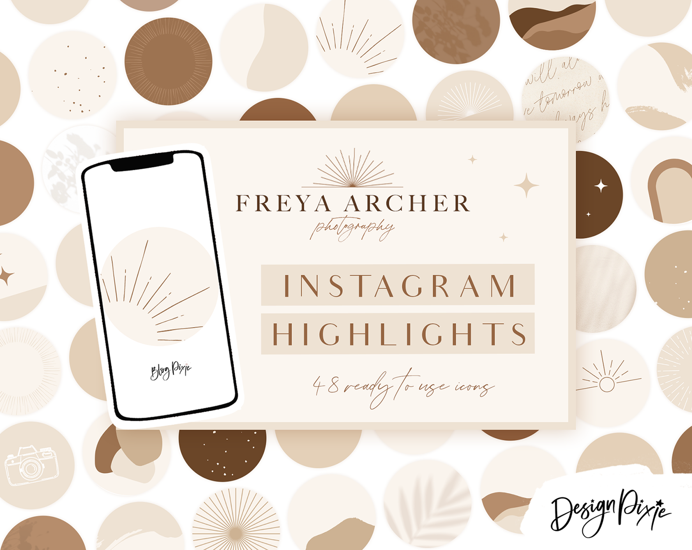 Beige Boho Instagram Highlight Icons - Design Pixie