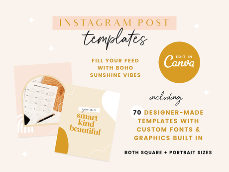 Sunshine Vibes Instagram Post Templates - Design Pixie
