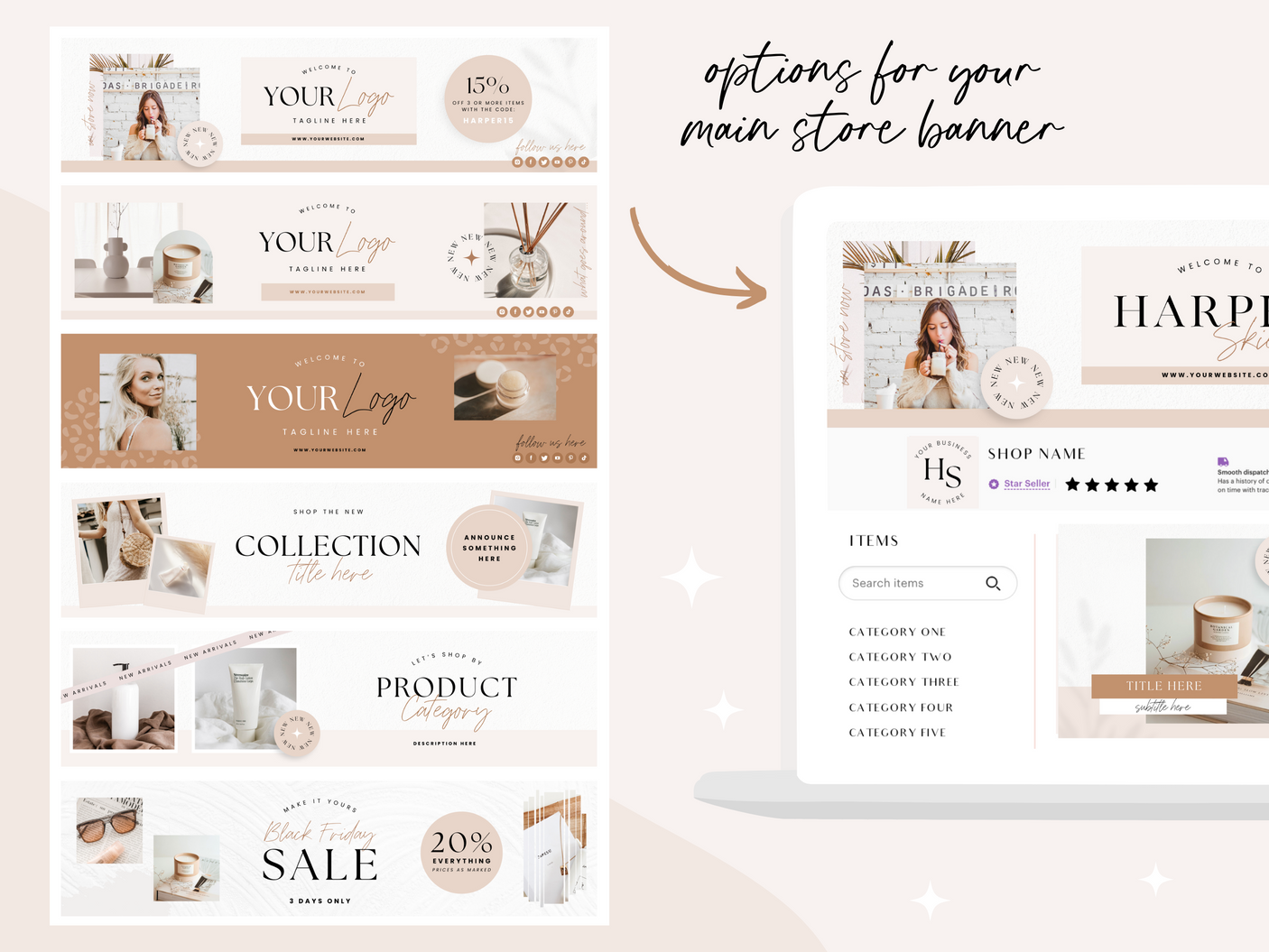 Harper Skies Etsy Shop Kit - Design Pixie