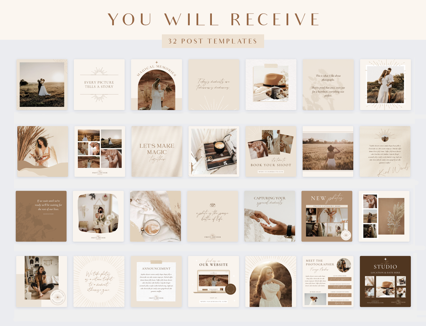 Freya Archer Instagram Post Templates - Design Pixie