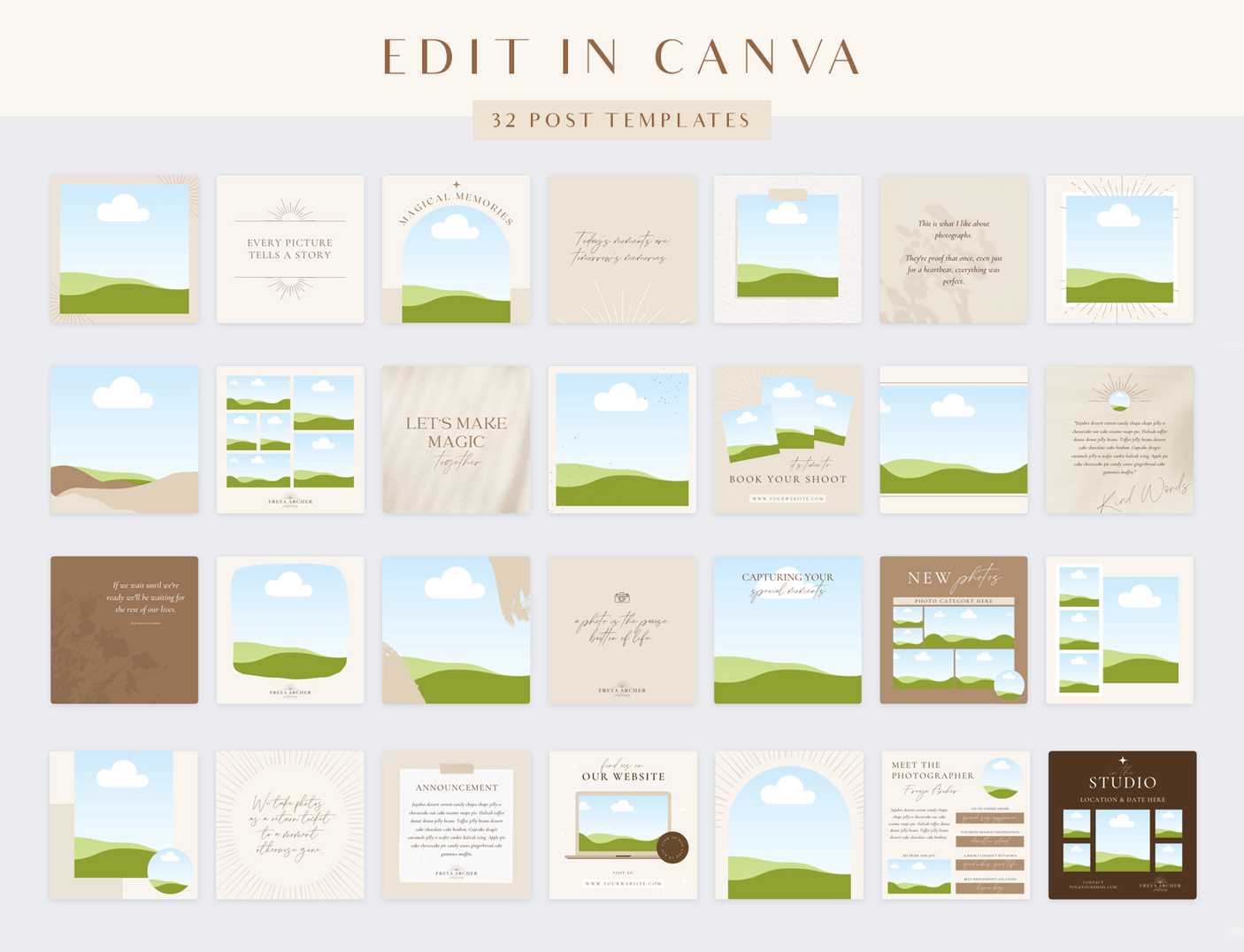 Freya Archer Instagram Post Templates - Design Pixie