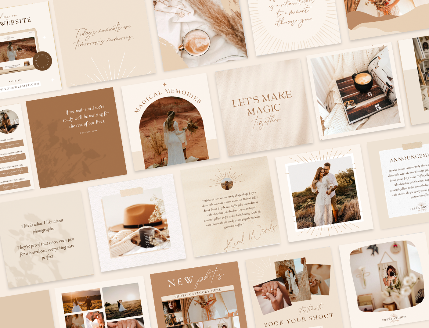 Freya Archer Instagram Post Templates - Design Pixie