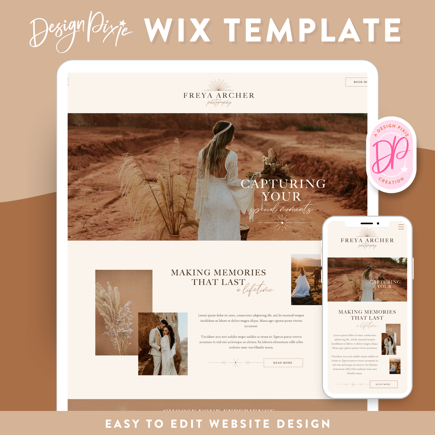 Freya Archer Wix Template