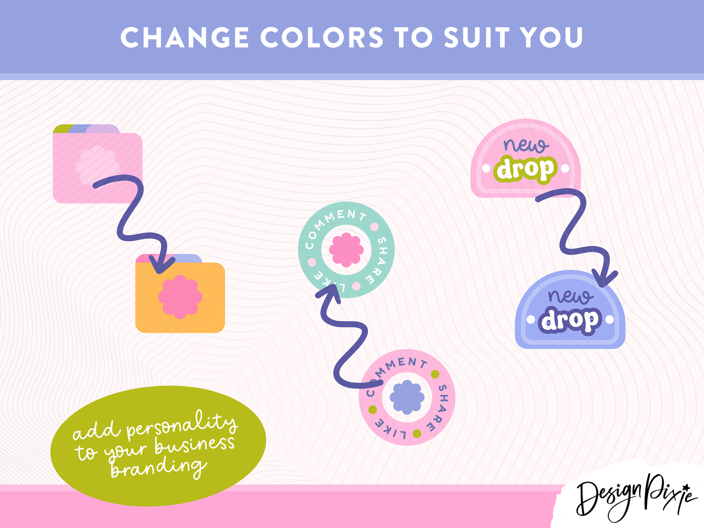Cute Digital Branding Stamps