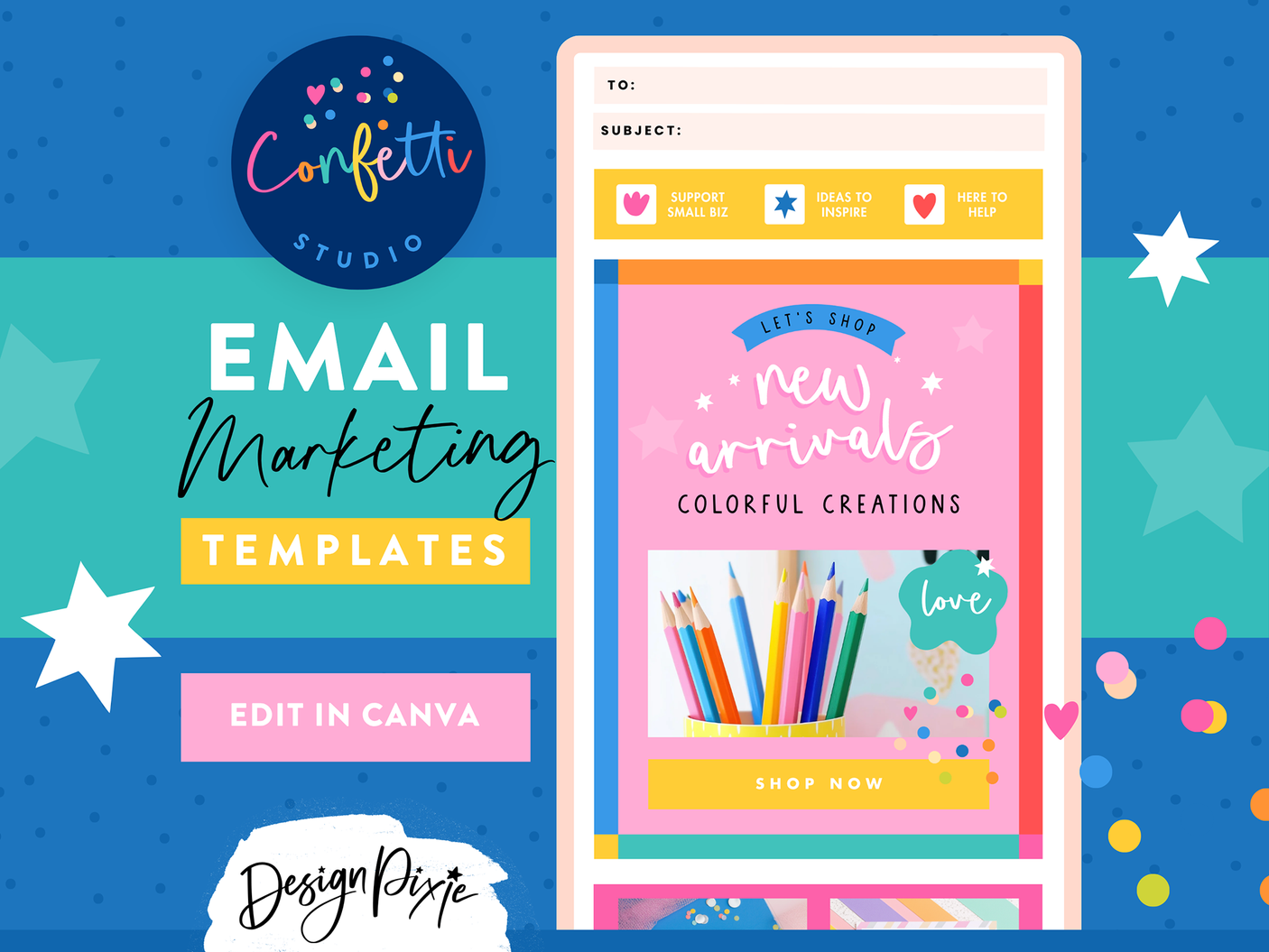 Confetti Email Marketing Templates