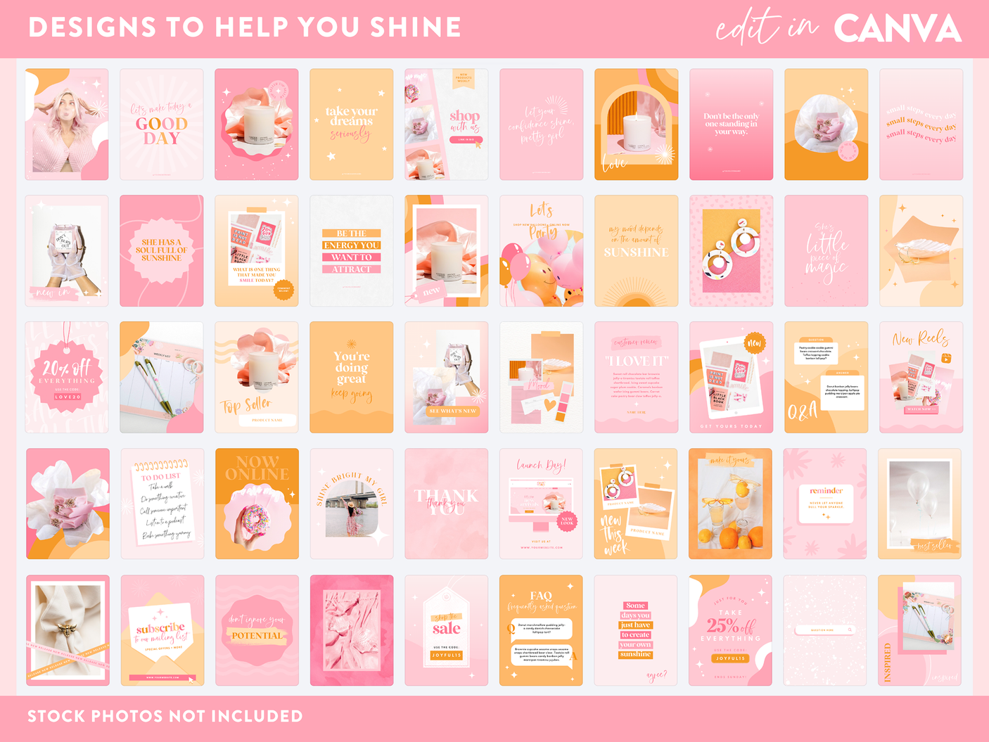 Bright Pink Instagram Templates