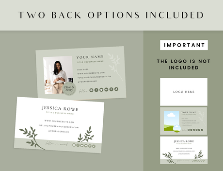 Olive Business Card Template - Design Pixie