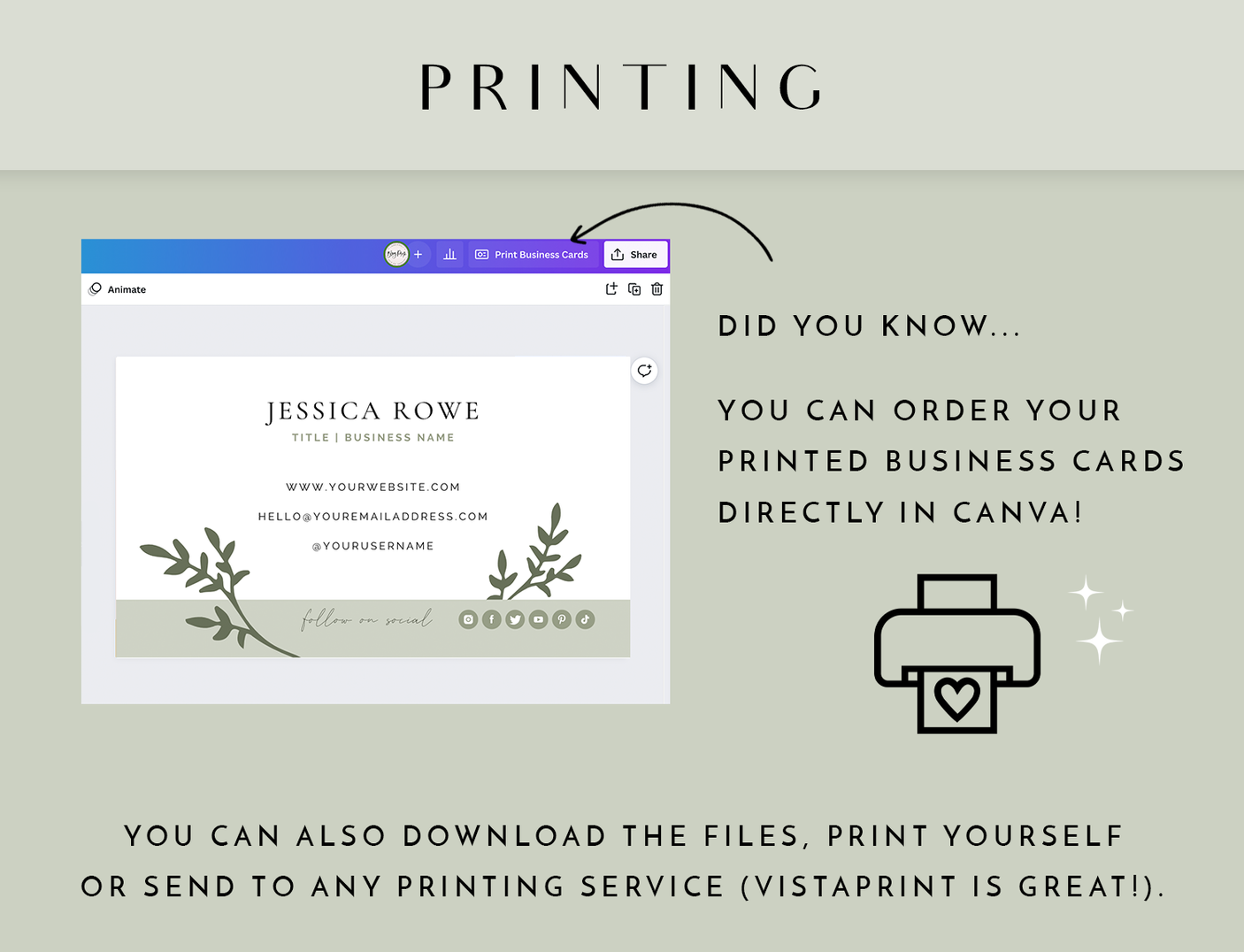 Olive Business Card Template - Design Pixie