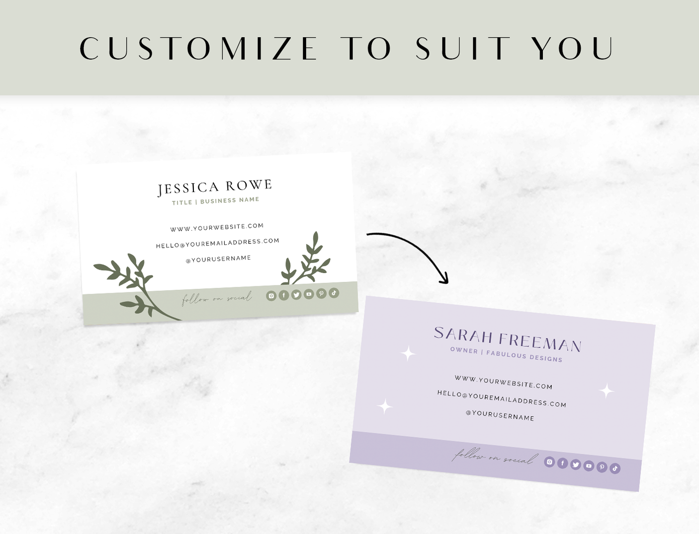 Olive Business Card Template - Design Pixie