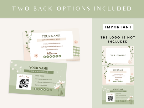 Business Card Template - Little Cottage - Design Pixie