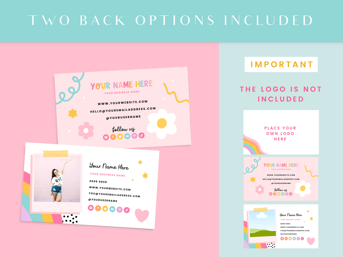 Business Card Template - Playful - Design Pixie