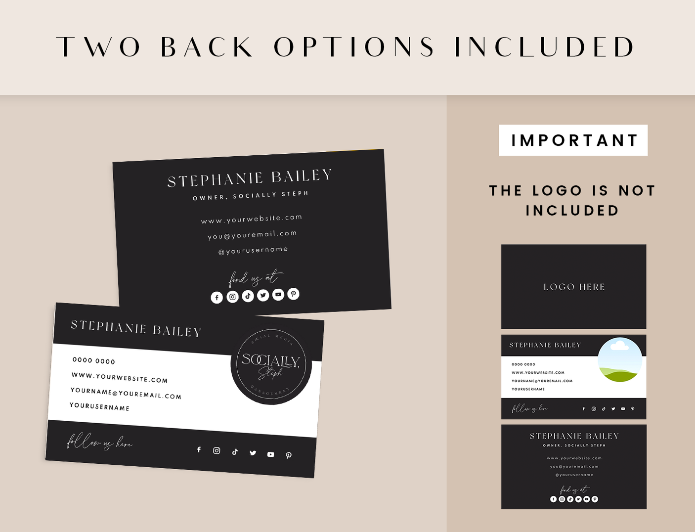 Black Business Card Template - Design Pixie