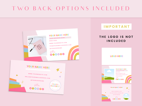 Business Card Template - Starry Printables - Design Pixie