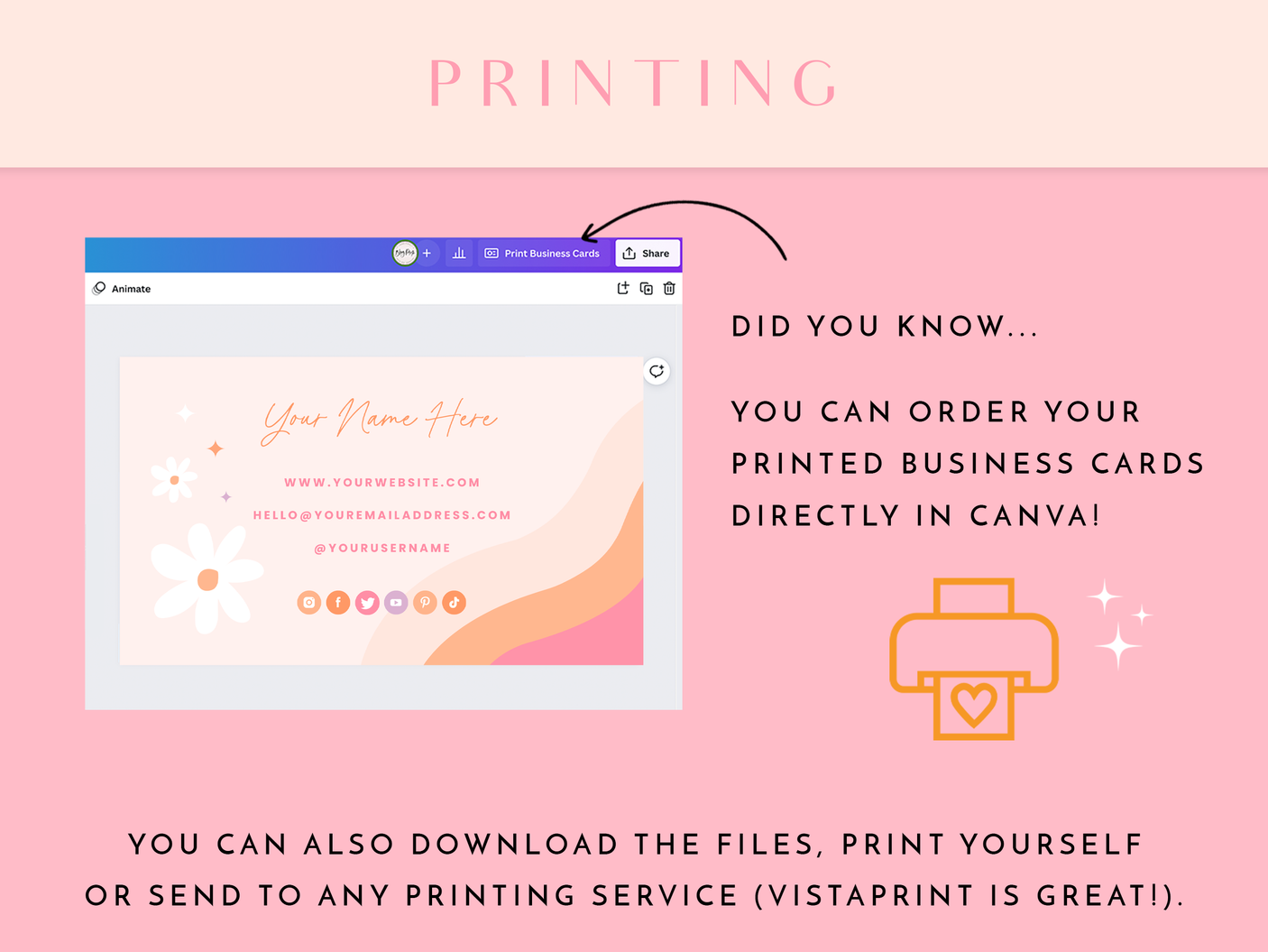 Business Card Template - Daisy Days - Design Pixie