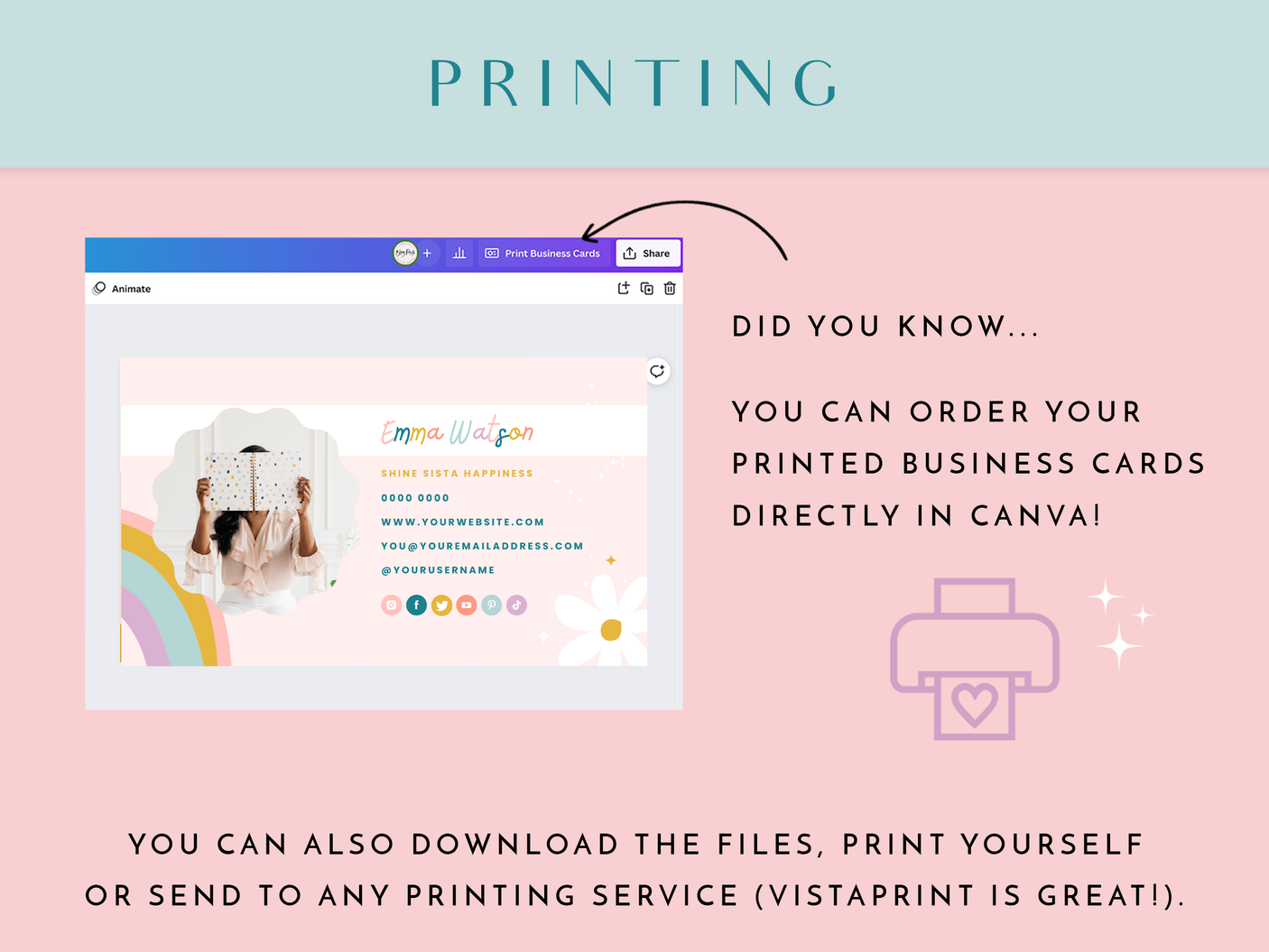 Shine Sista Business Card Template - Design Pixie