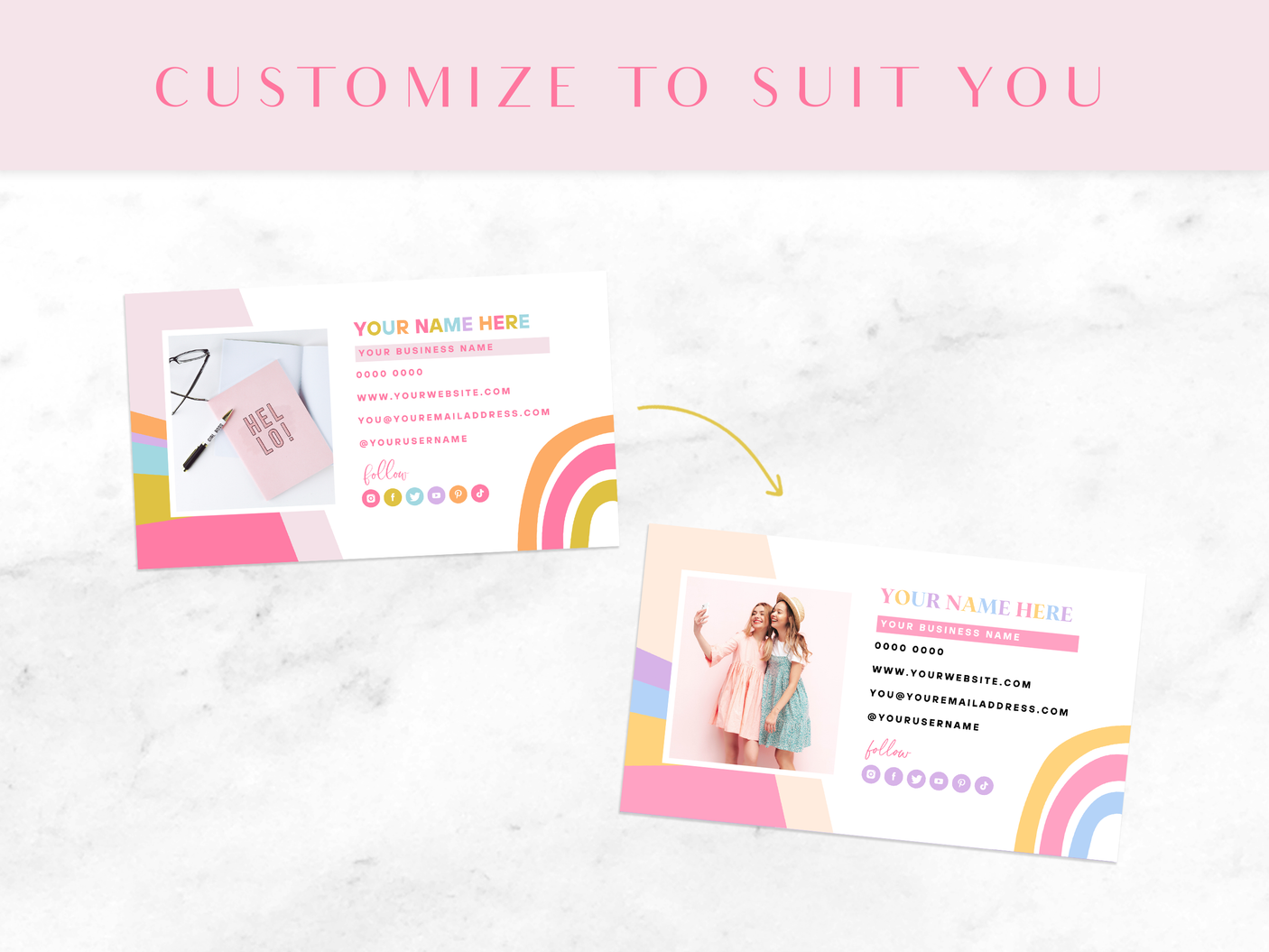 Business Card Template - Starry Printables - Design Pixie