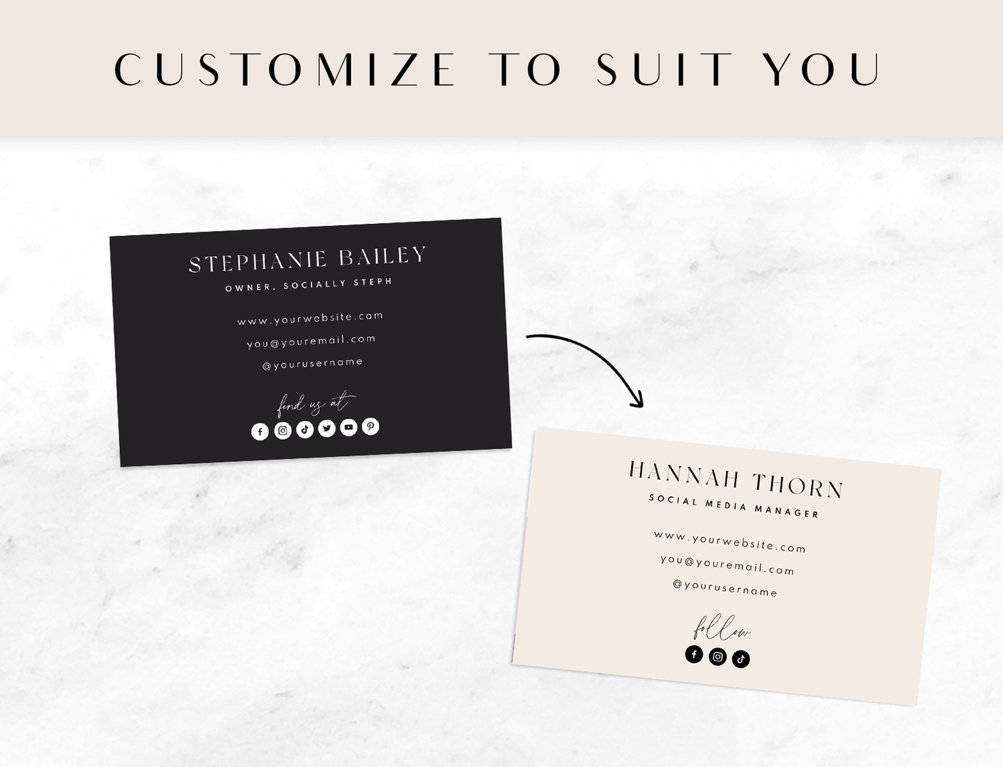 Black Business Card Template - Design Pixie