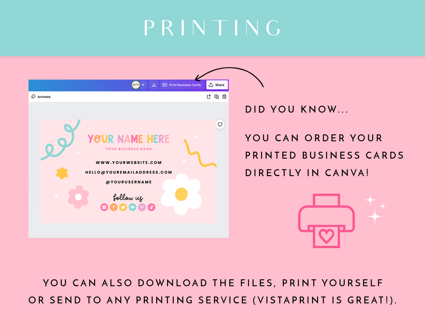 Business Card Template - Playful - Design Pixie