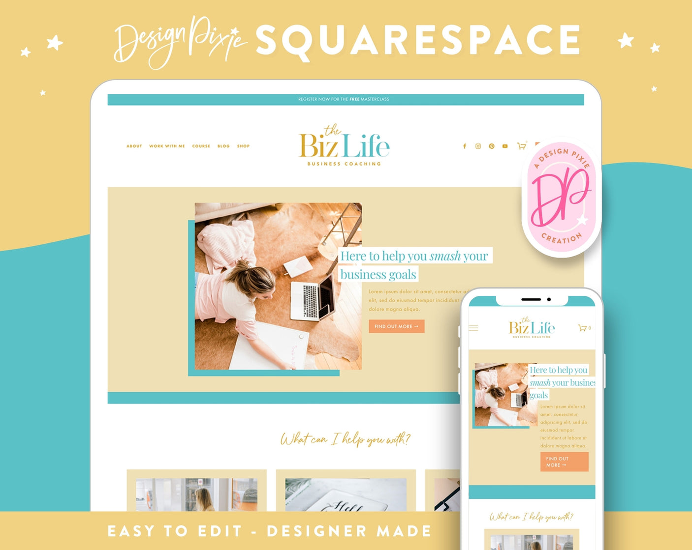Biz Life Squarespace Template