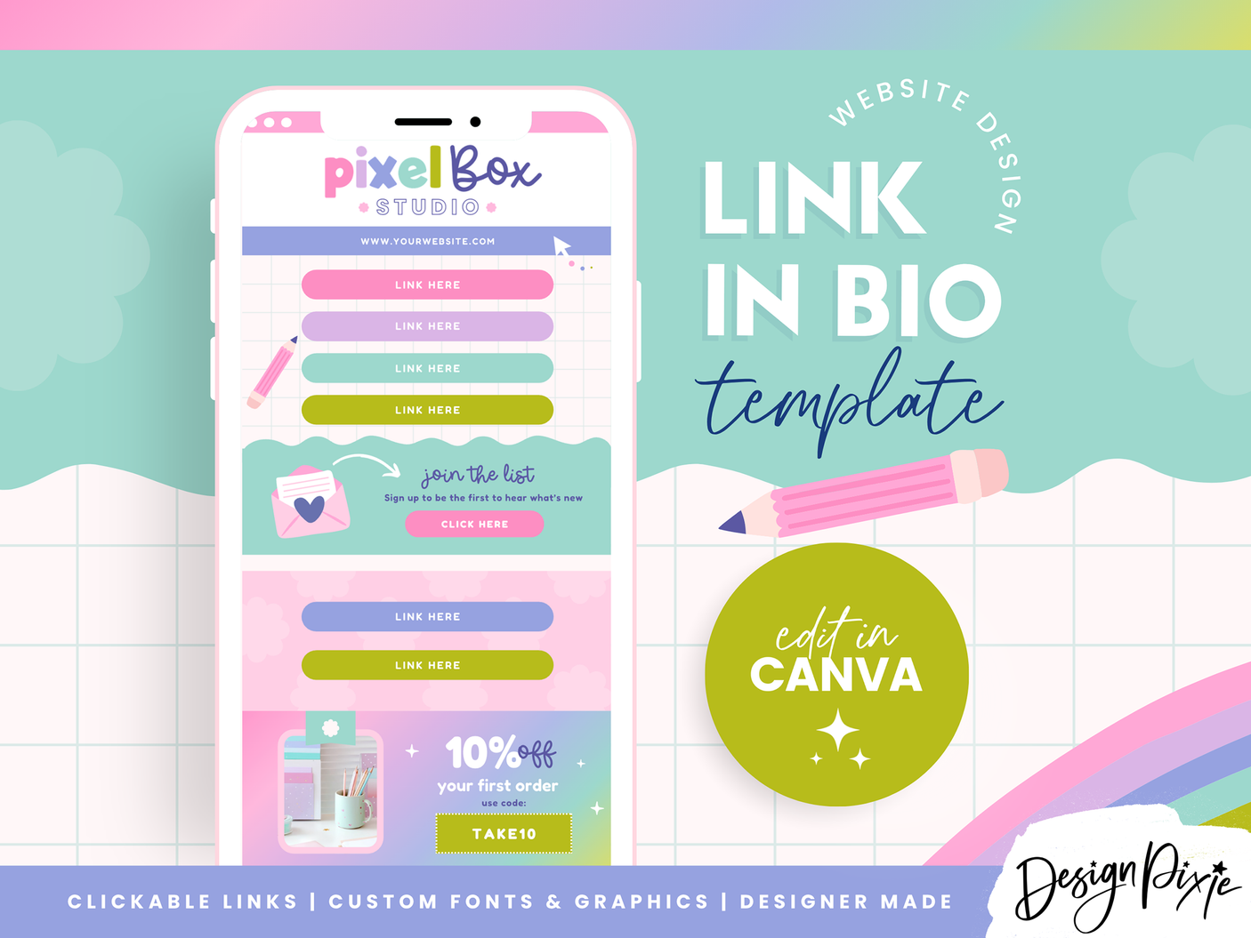 Colorful Creative Link In Bio Template