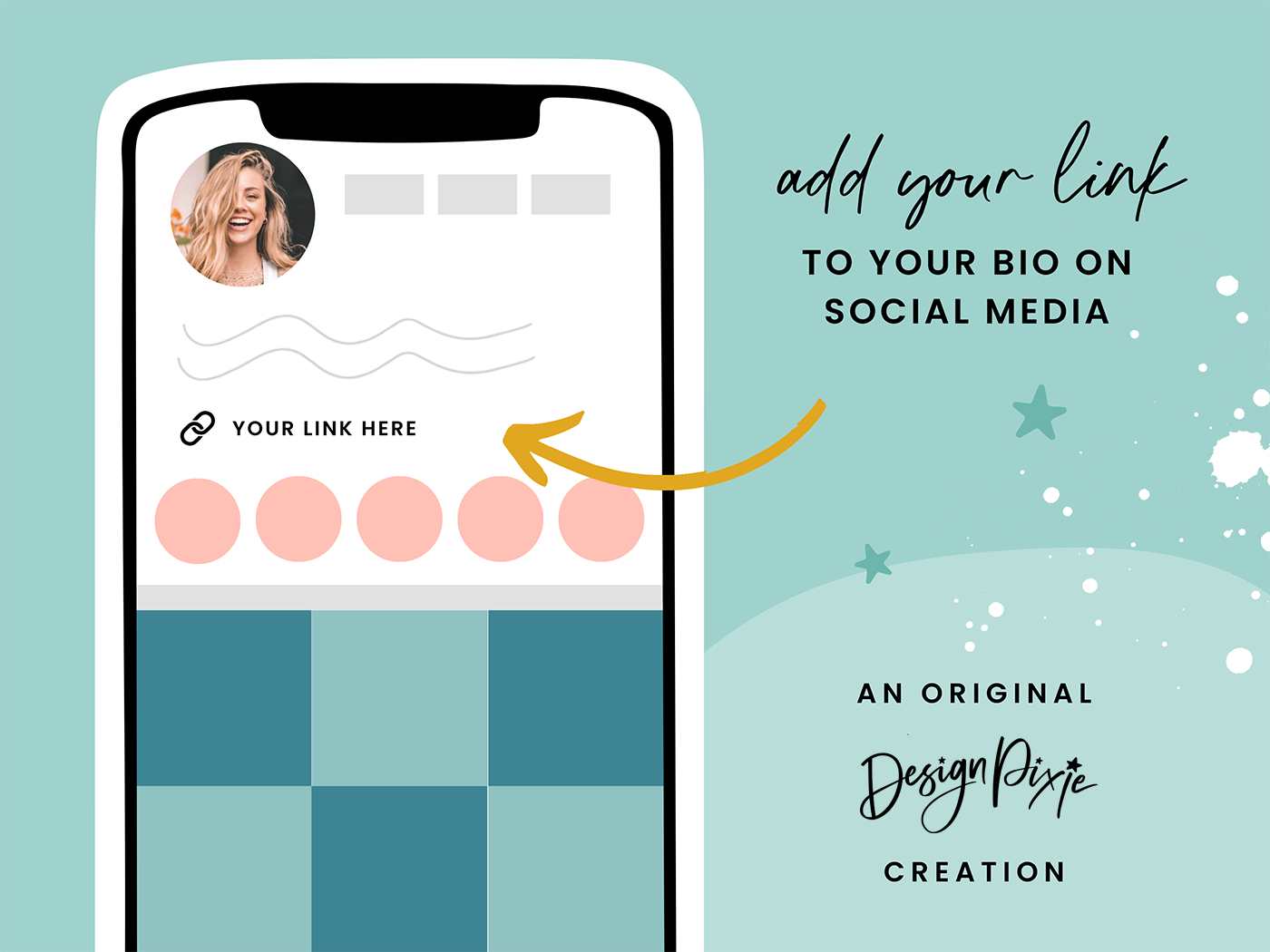 Link In Bio Template - Dream You - Design Pixie