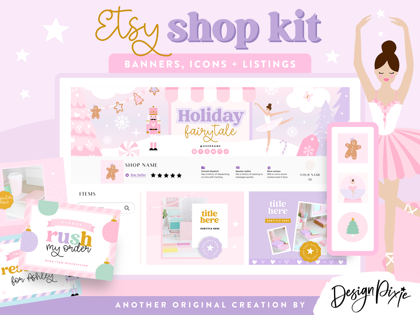 Fairytale Christmas Etsy Shop Kit