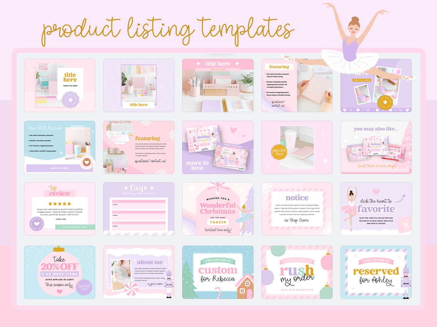 Fairytale Christmas Etsy Shop Kit