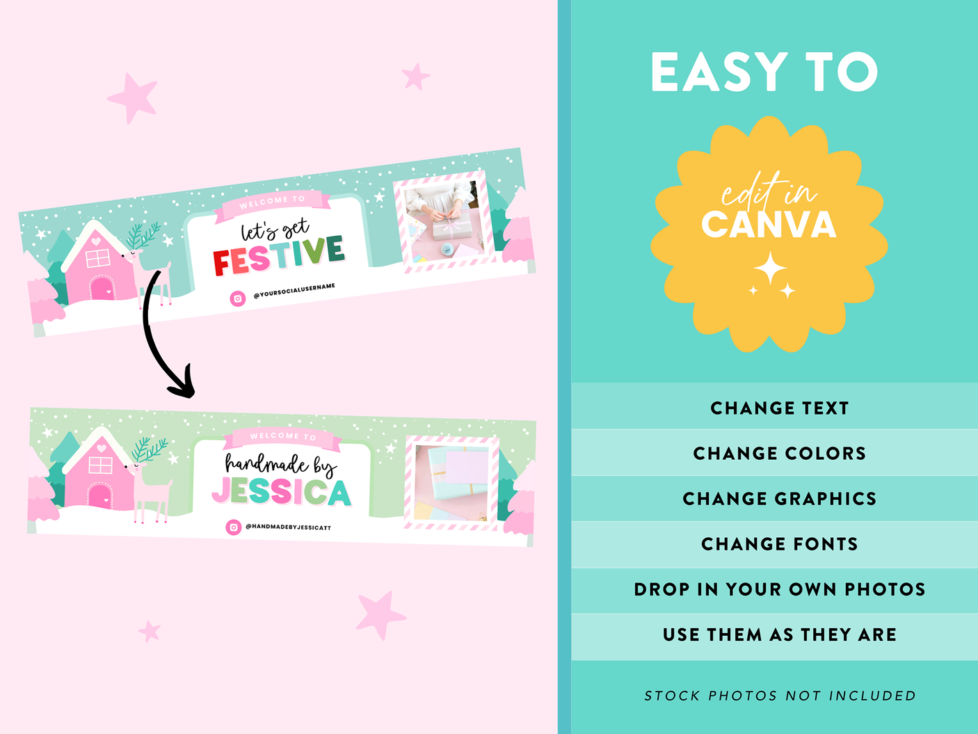 Colorful Christmas Etsy Shop Kit